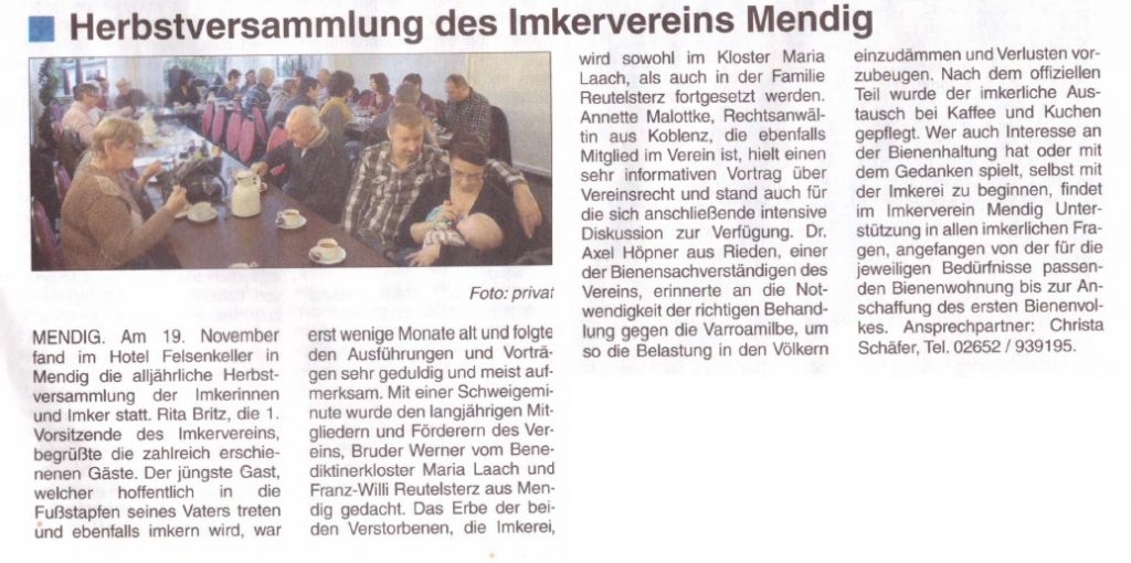 161207 Mendiger Mitteilungsblatt HV